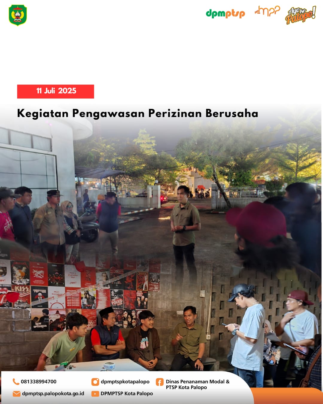 SATGAS PERIZINAN LAKUKAN PENGAWASAN USAHA BILLARD DAN RESTORAN DI KOTA PALOPO